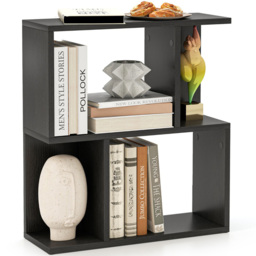 Costway 4 Shelf Black Freestanding Bookshelf - Size: 50 x 18 x 56cm - Wilko - thumbnail 4