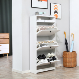 Portland 3 Drawer White Shoe Cabinet - Wilko - thumbnail 7