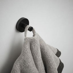 Rothley Matt Black Round Robe Hook - Size: 8.5 x 7.5 x 9cm - Wilko - thumbnail 3
