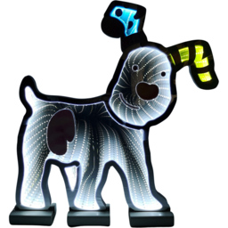 Samuel Alexander Infinity Light Up Snowdog Christmas Decoration 40cm - Size: 40 x 30 x 8cm - White - Wilko - thumbnail 3