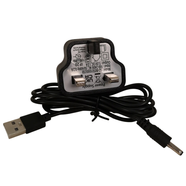 Samuel Alexander Black USB Adaptor Plug 1.5m - Size: 4 x 150 x 4cm - Wilko - image 1