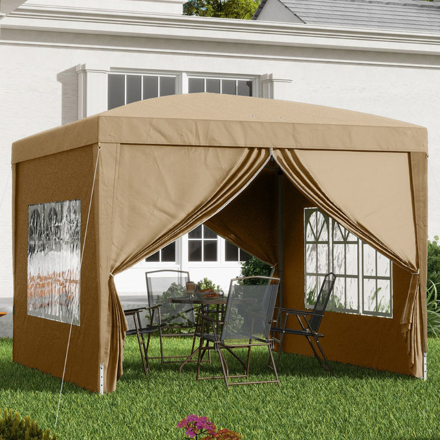 Outsunny 3 x 3m Pop Up Gazebo Party Tent with Storage Bag - Cream - Wilko - image 1