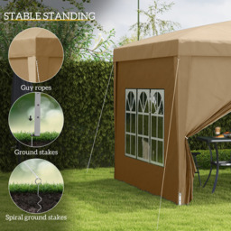 Outsunny 3 x 3m Pop Up Gazebo Party Tent with Storage Bag - Cream - Wilko - thumbnail 7