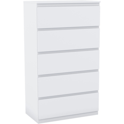 VIDA DESIGNS Denver 5 Drawer White Chest of Drawers - Wilko - thumbnail 3