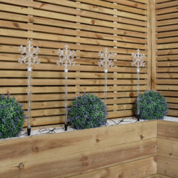 Samuel Alexander 4 Piece White LED Crystal Snowflake Christmas Path Light Set - Size: 69 x 16 x 3cm - Wilko - thumbnail 6