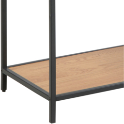 Florence Seaford 5 Shelf Oak and Black Metal Bookcase - Furniture To Go - Wilko - thumbnail 7