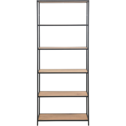 Florence Seaford 5 Shelf Oak and Black Metal Bookcase - Furniture To Go - Wilko - thumbnail 4