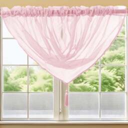 Velosso Riva Baby Pink Swag Curtain 112 x 99cm - Wilko