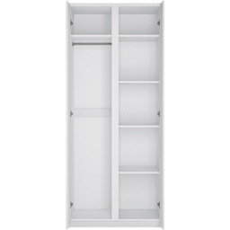 Florence Fribo 2 Door White Wardrobe - Wilko - thumbnail 4