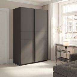 Andora Midi Sliding Wardrobe Anthracite - Wilko