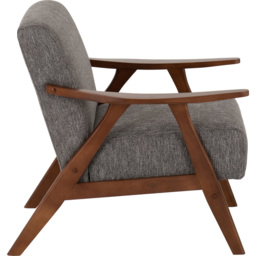 Seconique Kendra Grey Fabric Accent Chair - Size: Single - Wilko - thumbnail 5