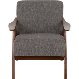 Seconique Kendra Grey Fabric Accent Chair - Size: Single - Wilko - thumbnail 4
