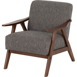 Seconique Kendra Grey Fabric Accent Chair - Size: Single - Wilko - thumbnail 6