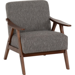 Seconique Kendra Grey Fabric Accent Chair - Size: Single - Wilko - thumbnail 3