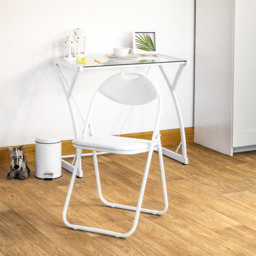 Harbour Housewares Set of 4 White Padded Foldable Chair - Wilko - thumbnail 7