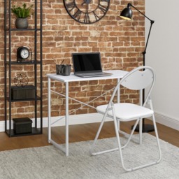 Harbour Housewares Set of 4 White Padded Foldable Chair - Wilko - thumbnail 5
