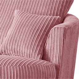 Luxor Pink Jumbo Cord Swivel Chair - Size: Single - Wilko - thumbnail 6