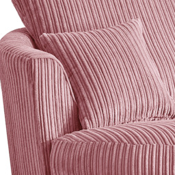 Luxor Pink Jumbo Cord Swivel Chair - Size: Single - Wilko - thumbnail 5