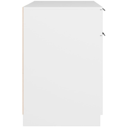 vidaXL Single Door Single Drawer Computer Desk White - Size: 75 x 100 x 50cm - Wilko - thumbnail 6