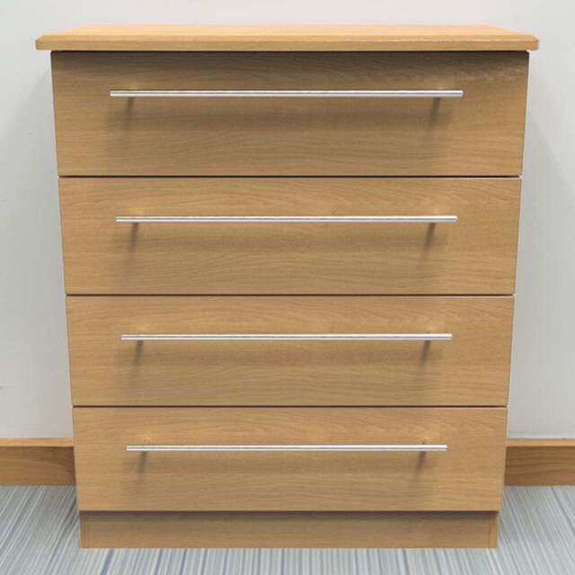 Crowndale Sherwood 4 Drawer Oak Chest of Drawers - Brown - Wilko - image 1