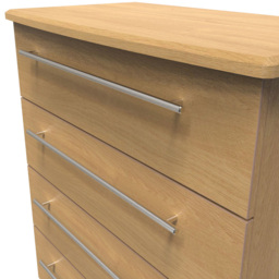 Crowndale Sherwood 4 Drawer Oak Chest of Drawers - Brown - Wilko - thumbnail 6