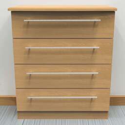 Crowndale Sherwood 4 Drawer Oak Chest of Drawers - Brown - Wilko - thumbnail 1