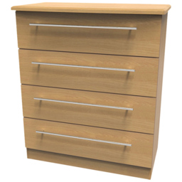 Crowndale Sherwood 4 Drawer Oak Chest of Drawers - Brown - Wilko - thumbnail 5