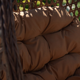 Artemis Home Alston 2 Seater Brown Garden Hanging Egg Chair - Size: 190 x 130 x 75cm - Wilko - thumbnail 5