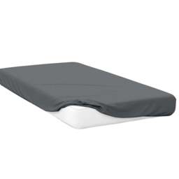 Serene Single Charcoal Brushed Cotton Fitted Bed Sheet - Grey - Wilko - thumbnail 1