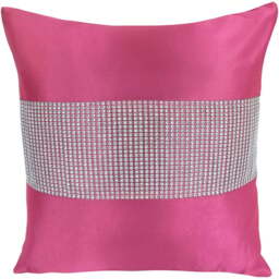 Velosso Manhattan Diamante Fuchsia Filled Cushion 43 x 43cm 2 Pack - Pink - Wilko - thumbnail 1