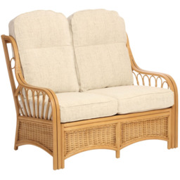 Desser Furniture Vale 2 Seater Light Oak Athena Plain Sofa - Brown - Wilko - thumbnail 3