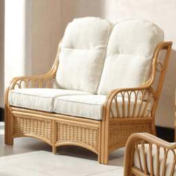 Desser Furniture Vale 2 Seater Light Oak Athena Plain Sofa - Brown - Wilko - thumbnail 1