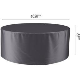 Platinum AeroCover Waterproof Round Dining Set Cover 85 x 320 x 320cm - Grey - Wilko - thumbnail 7