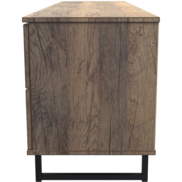 Crowndale Hong Kong 2 Door 2 Drawer Vintage Oak Sideboard - Size: 40 x 145 x 62cm - Brown - Wilko - thumbnail 5