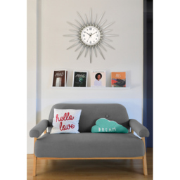Acctim Stella Sprayed Silver Starburst Wall Clock 44cm - Size: 5 x 44 x 44cm - Wilko - thumbnail 3