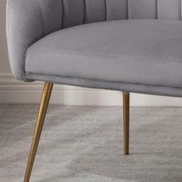 Artemis Home Helena Grey Velvet Accent Chair - Size: Single - Wilko - thumbnail 3