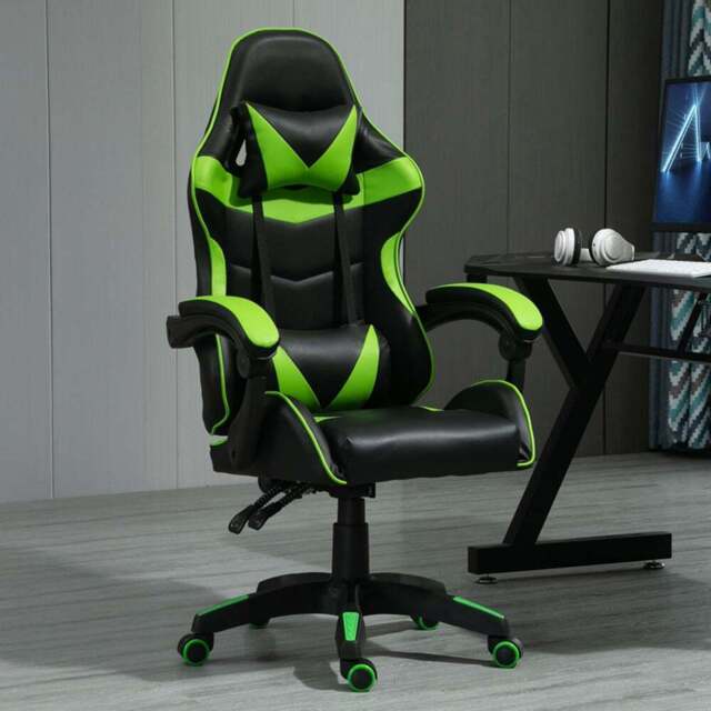 Green Tilt and Swivel Computer Chair - Size: 117 x 63 x 49cm - MCC - Wilko - image 1
