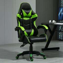Green Tilt and Swivel Computer Chair - Size: 117 x 63 x 49cm - MCC - Wilko - thumbnail 1
