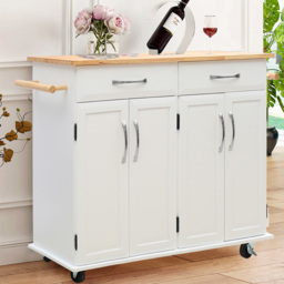Living and Home Catering Trolley Cart with Drawers - Size: 93 x 106 x 47cm - Wilko - thumbnail 3