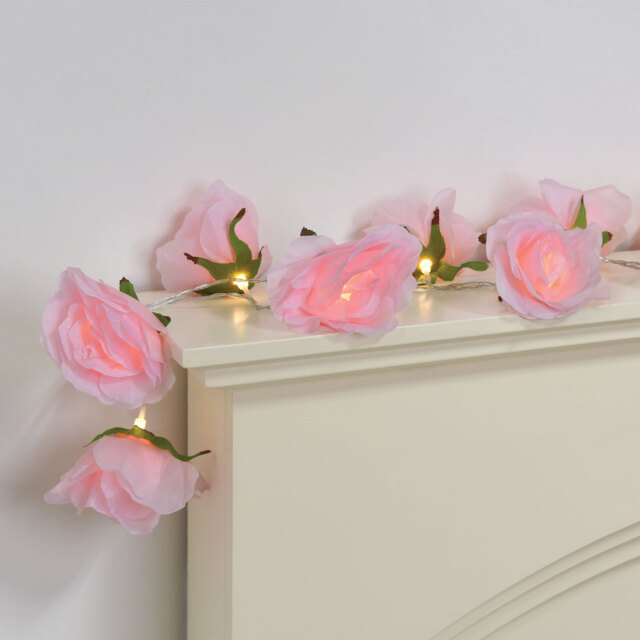 15 LED Rose String Light Pink - Wilko - image 1
