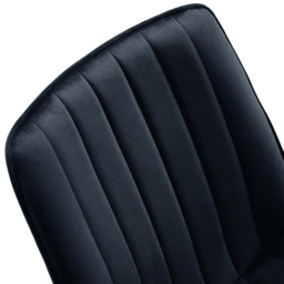 Living and Home Set of 2 Black Dutch Velvet Dining Chair - Wilko - thumbnail 7