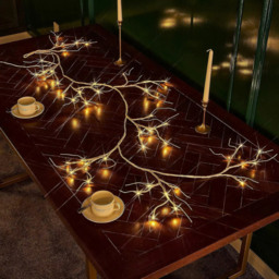 Marco Paul Artificial LED Christmas Twig Garland 180cm - Brown - Wilko - thumbnail 7