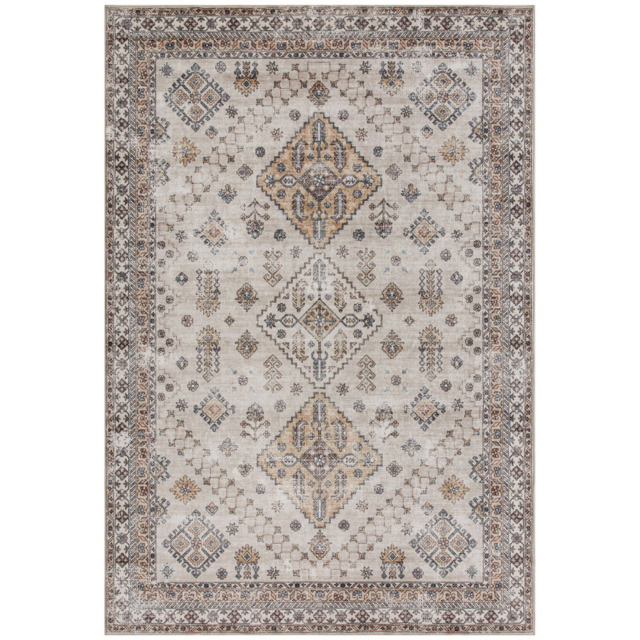HOMCOM Beige Flannel Non Slip Rug 160 x 230cm - Yellow - Wilko - image 1