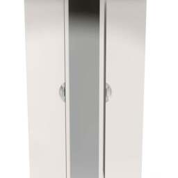 Crowndale Camden Ready Assembled 3 Door Kashmir Gloss Mirrored Wardrobe - Cream - Wilko - thumbnail 4
