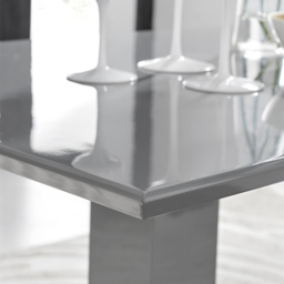 Furniturebox Molini Kensington 6 Seater Dining Set Grey Gloss and Chrome - Wilko - thumbnail 6