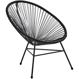 Interiors by Premier Miami Rattan 2 Seater Patio Set Black - Wilko - thumbnail 5