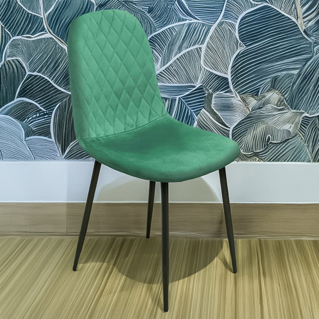 Alivio Set of 4 Green Velvet Dining Chair - Wilko - image 1