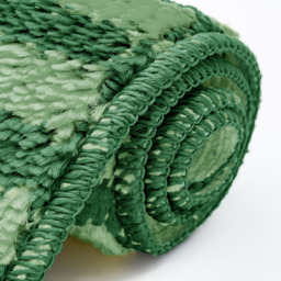 Velosso Chevron Stripe Emerald Bath Mat Set - Green - Wilko - thumbnail 5