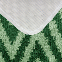 Velosso Chevron Stripe Emerald Bath Mat Set - Green - Wilko - thumbnail 6