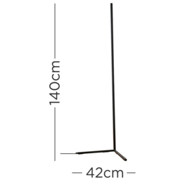 ValueLights Triton Black LED Floor Lamp - Size: 140 x 36.8 x 36.8cm - Wilko - thumbnail 6